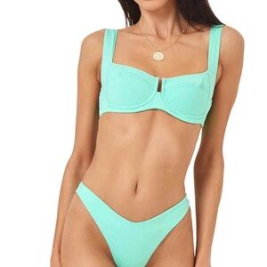 L*Space bikini swim set Camellia top, Cabana bottom M